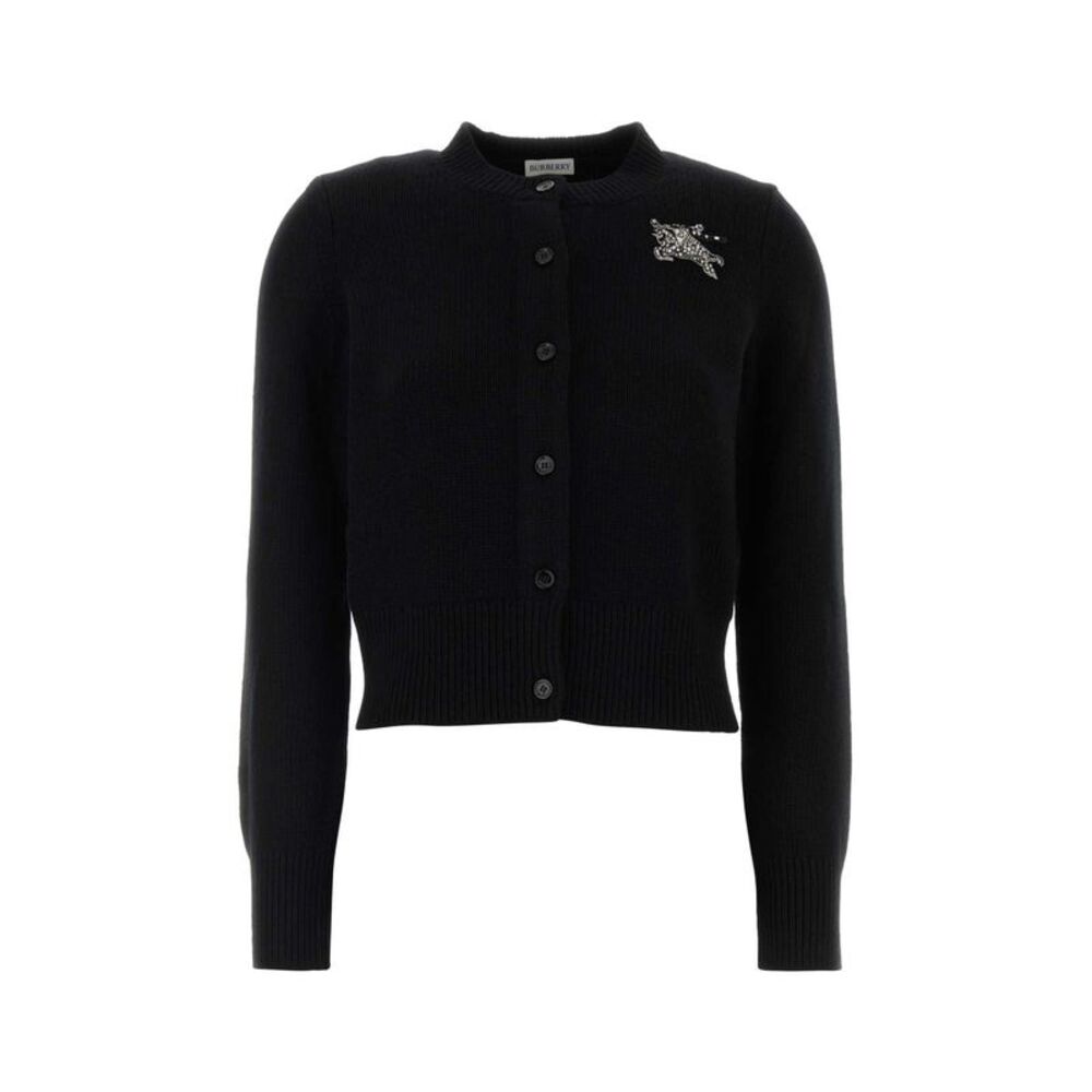 Burberry Women Black Wool Blend Cardigan